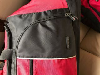 Conjunto sansonite: Bolsa - Maleta y Mochila Roja