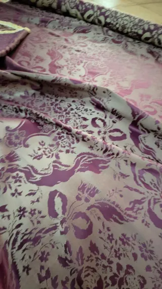 Tela Fallera Damasco Morado 6m