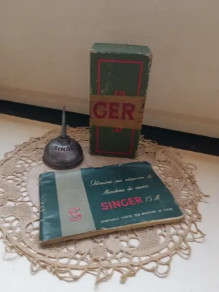 Libretto, oliatore e ricambi Singer 15 M