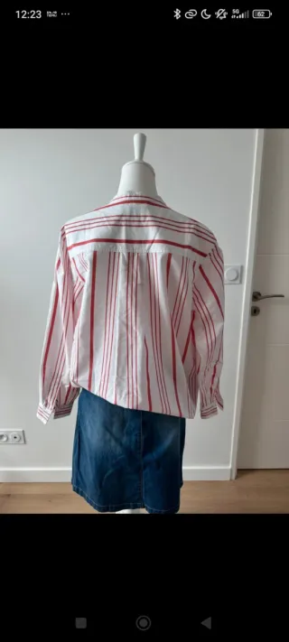 Camisa Claudie Pierlot Rayas Rojas y Blancas