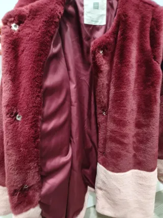 Abrigo pelo sintético Corte Inglés talla 176cm