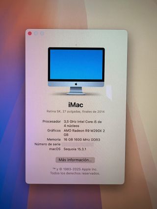 iMac de Apple con pantalla Retina 5K de 27"