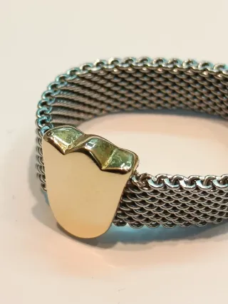 Anillo TOUS Oro 18kt y Acero Talla 23