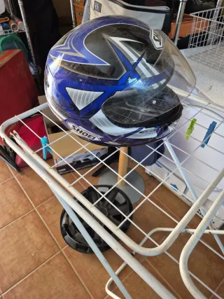 Casco Shoei Negro y Azul