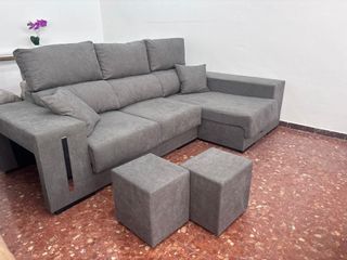 Sofa Chaisselongue Arcon y puff NUEVOS! 2 COLORES