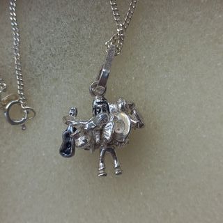 Dije Ekeko Plata 925+Cadena Plata 925,  25cm Nuevo