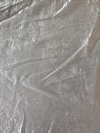 Colcha Cama 150 Negra y Plata 265x240