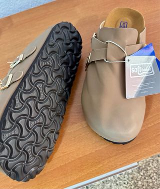 Birkenstock Beige con Hebillas Doradas