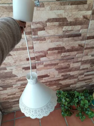 Lámpara colgante metálica blanca Ikea
