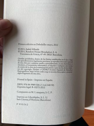 LIBROS DE ISABEL ALLENDE