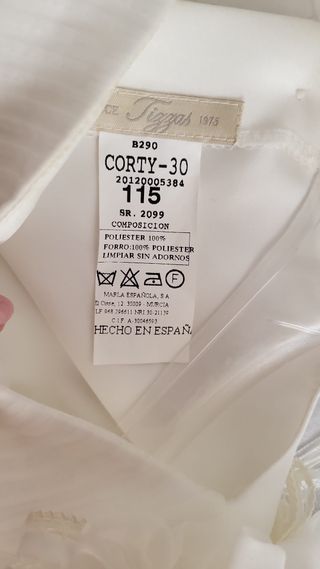 Vestido de Comunión Tizzas Blanco Talla 115