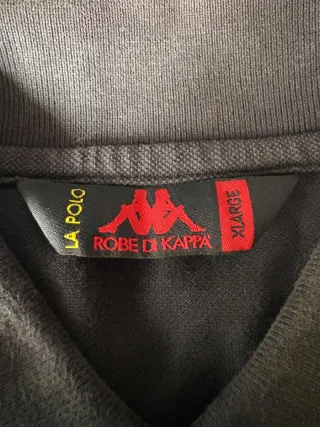 Polo Kappa Uomo Nero Taglia M Originale