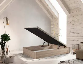 Canapé abatible madera y tela