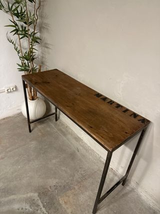 Consola / escritorio madera y hierro