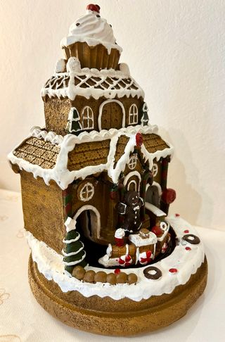 Casetta Marzapane Natale Luminosa