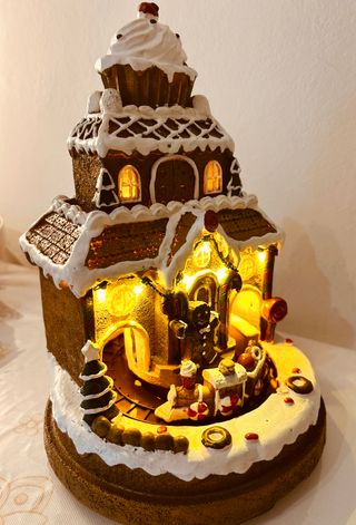 Casetta Marzapane Natale Luminosa