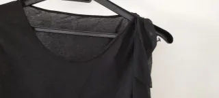 Top negro punto fino