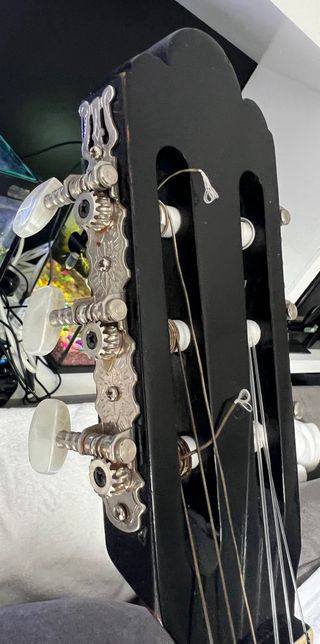 Guitarra admira juanita Negra Decorada