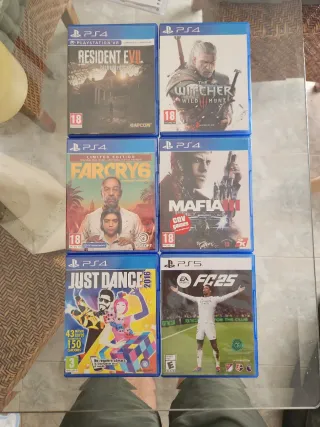 Pack 6 Videojuegos PS4: Resident Evil, Witcher, Ma