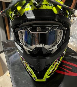 Casco Motocross/Enduro Scorpion + Gafas