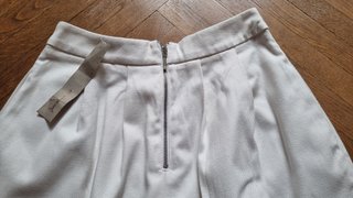 Gonna Stradivarius bianca cotone piquet S