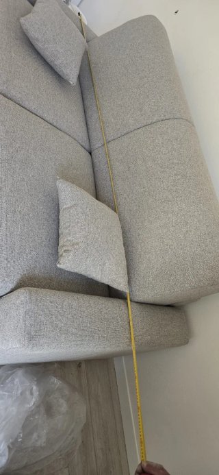 Divano beige/grigio in tessuto