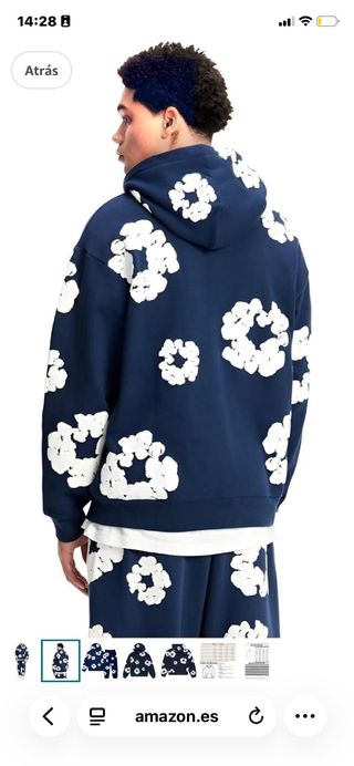Sudadera y pantalón con estampado floral talla M