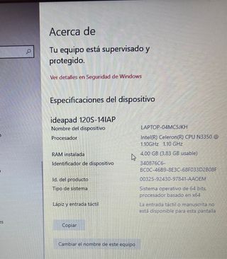 Lenovo IdeaPad 120S-14IAP (reparar o enchufado)
