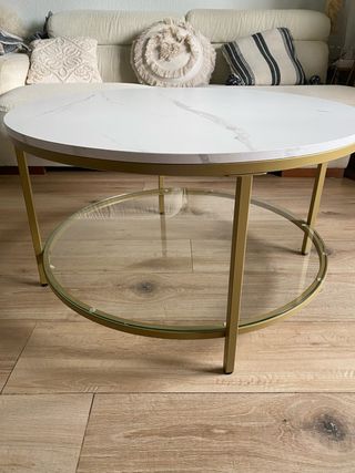 Mesa de centro redonda diseño mármol