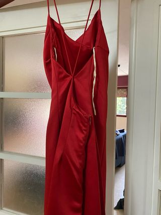 Vestido de fiesta rojo mujer
