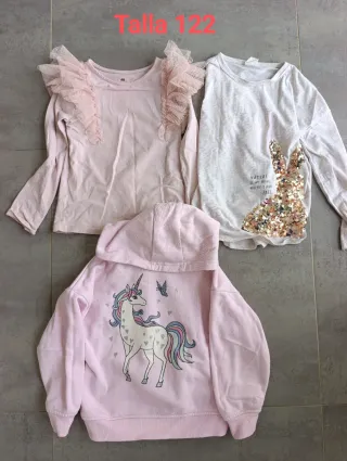 Lote 3 Camisetas Niña Talla 122