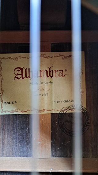 Guitarra Clásica Alhambra 5P