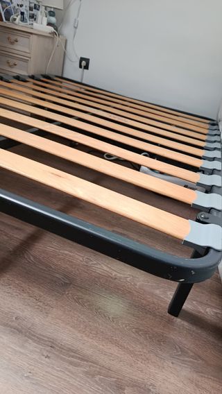 Base Cama 135x190 Madera y Metal