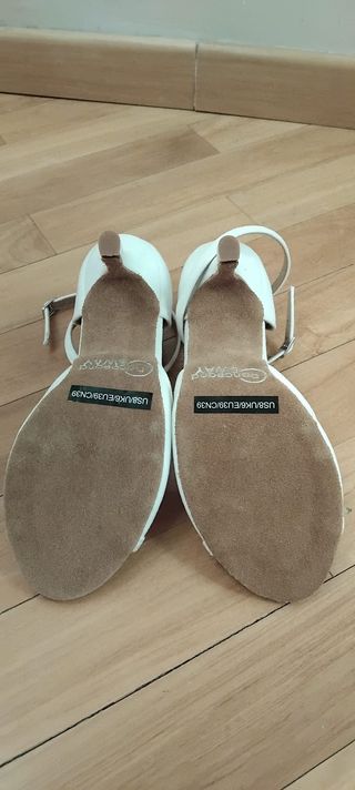 Scarpe da ballo bianche scamosciate n.38