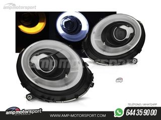 FAROS DELANTEROS TUBE LIGHT PARA MINI COOPER R56/R57 NEGROS 2006-2014