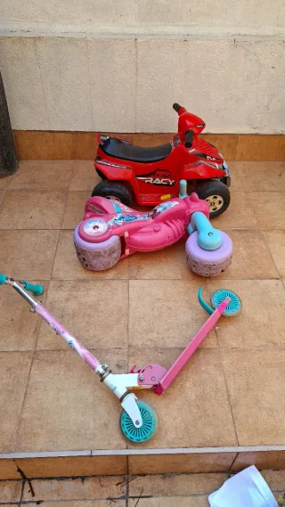 Lote Juguetes: Moto, Quad y Patinete