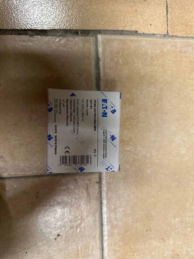 Magnetotermico Eaton 32A 30mA 1P+N PKN4
