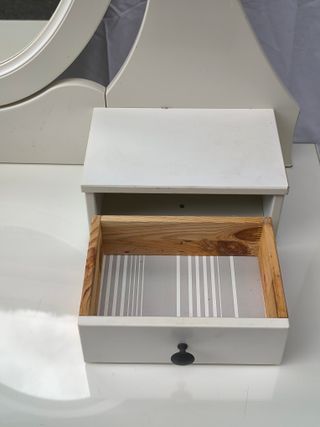 Tocador IKEA HEMNES Blanco con Espejo Ovalado
