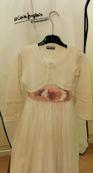 Vestido Tizzas Comunión Corte Inglés Blanco Flores