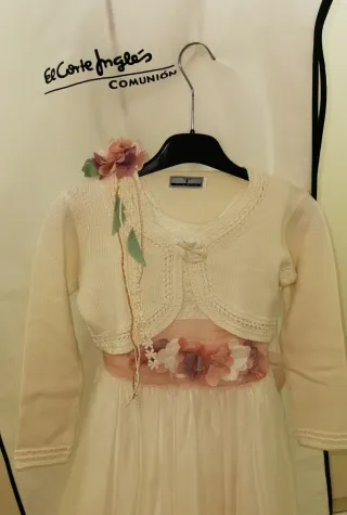 Vestido Tizzas Comunión Corte Inglés Blanco Flores