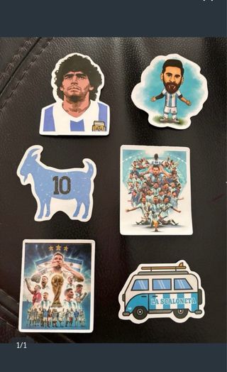 Lote Pegatinas Fútbol Messi y Maradona