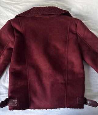 Chaqueta Biker Granate Forrada