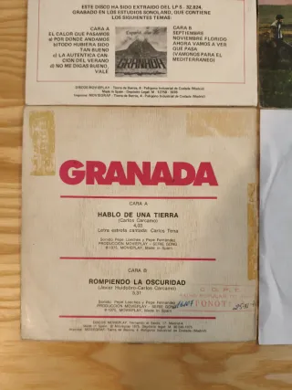 LOTE 4 SINGLES GRANADA PROG ROCK ACÚSTICO ROCK