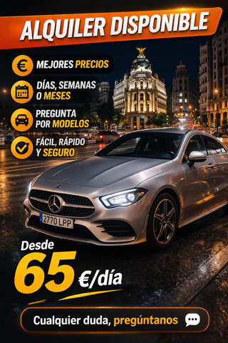 Alquiler Mercedes Benz CLA 250e en Madrid.