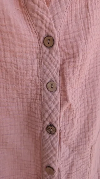 Mono corto ZARA rosa waffle mujer