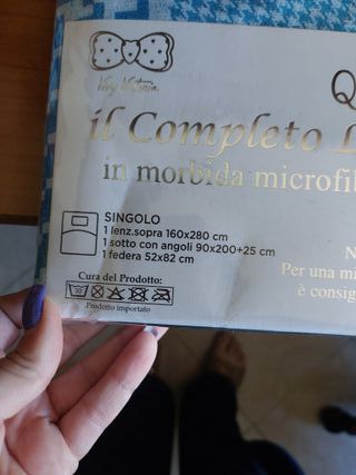 Completo letto singolo microfibra