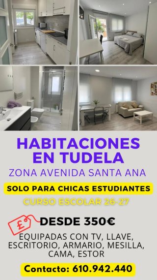 Se alquilan habitaciones para chicas estudiantes