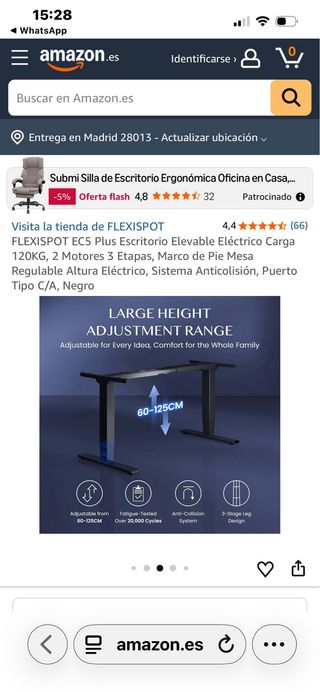 Soporte Flexispot elevador mesa de trabajo