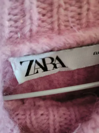 Jersey Zara Rosa Cuello Alto