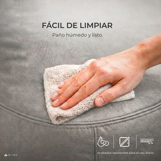 Puff Pera XL Relleno Incluido Gris